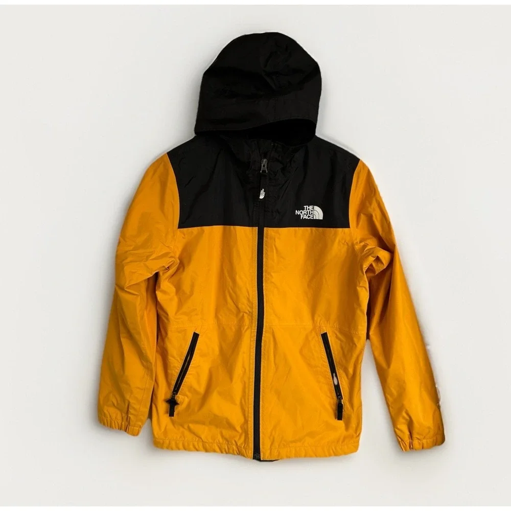 The North Face Jacket - Boys L (14/16) - Zip Black Yellow DryVent Fleece Lined